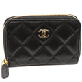 Chanel Lambskin Matelasse Classic Zip Coin Purse Coin Case AP0216