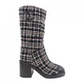 Chanel G39614Y56301 Tweed Calfskin Boots