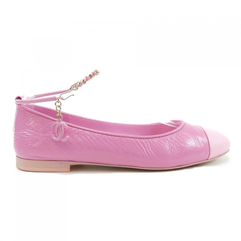 Chanel G38986X56397 Shiny Lambskin Flat Shoes