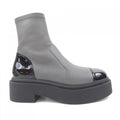 Chanel G45329B14510 Grained Calfskin Patent Calfskin Short Boots