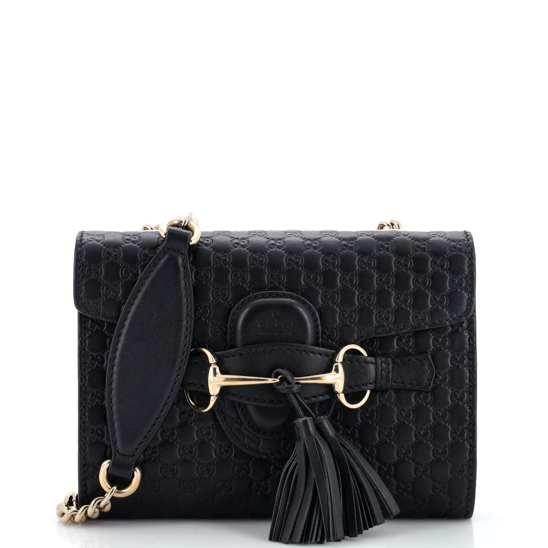 Emily Chain Flap Bag (Outlet) Microguccissima Leather Mini