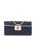 Chanel Coco Mark Quilting Canvas Patent Leather Shoulder Bag