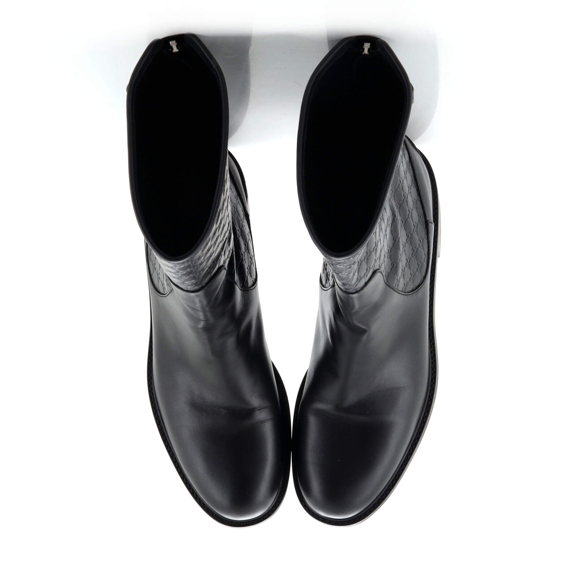 Women's Zip Ankle Boots Microguccissima Leather