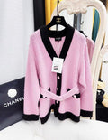 Chanel 24 Fall/Winter Wool Pink & Black igan size 40