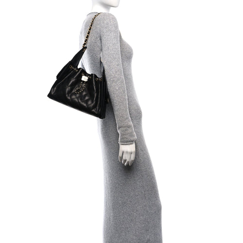 Caviar Quilted Small Chanel 25 Handbag Black