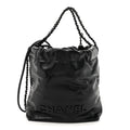 Shiny Calfskin Quilted Mini Chanel 22 So Black