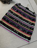 Chanel 22S Black & Multicolor Skirt