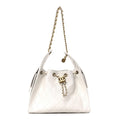 Caviar Quilted Small Chanel 25 Handbag White