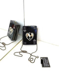 CHANEL Plexiglass Pearl Playing  Casino Minaudiere Clutch Black Gold