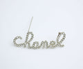 Chanel B19K Rhinestone English Word ‘CHANEL’ Brooch