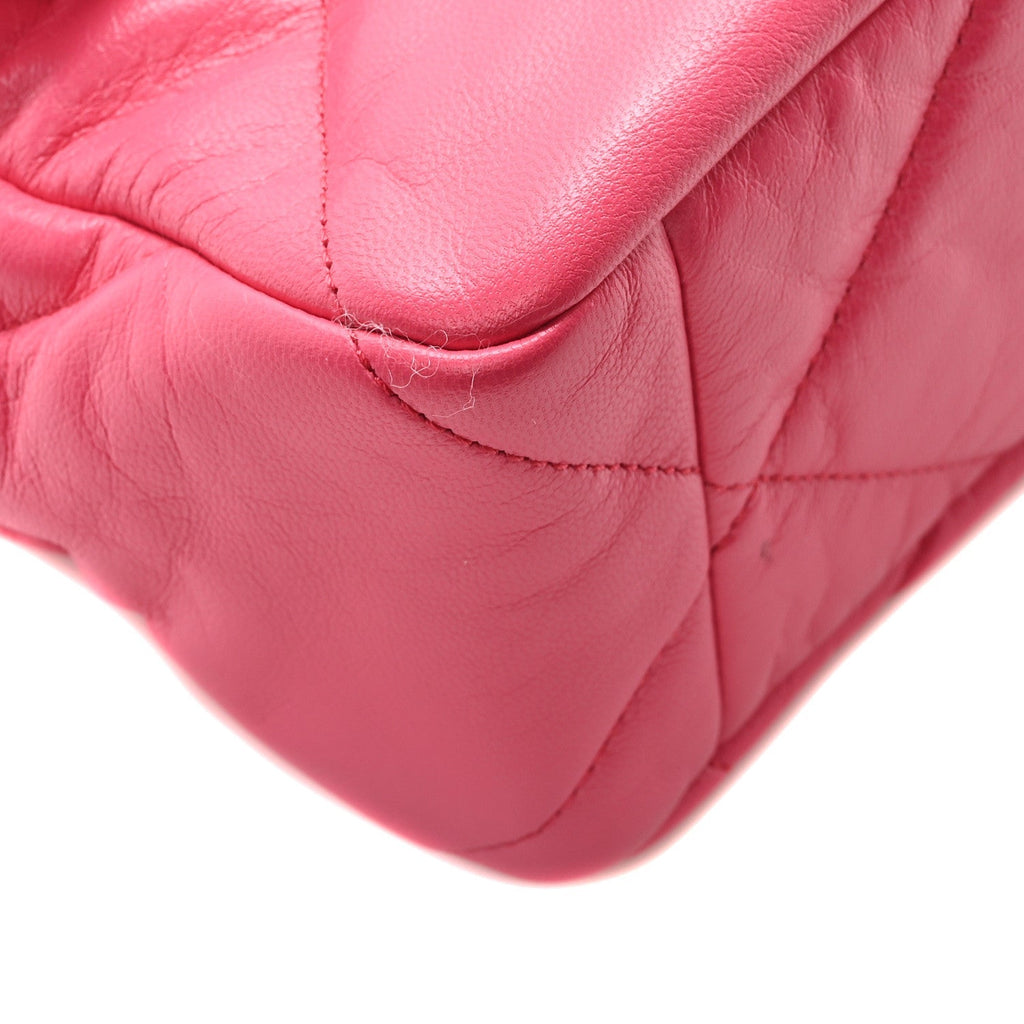 Lambskin Quilted Large Chanel 19 Flap Dark Pink