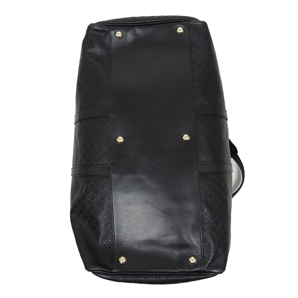 Gucci Black Diamante Large Duffle Travel Bag