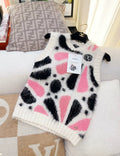 Chanel 23k Ecru, Pink & Black knitted top