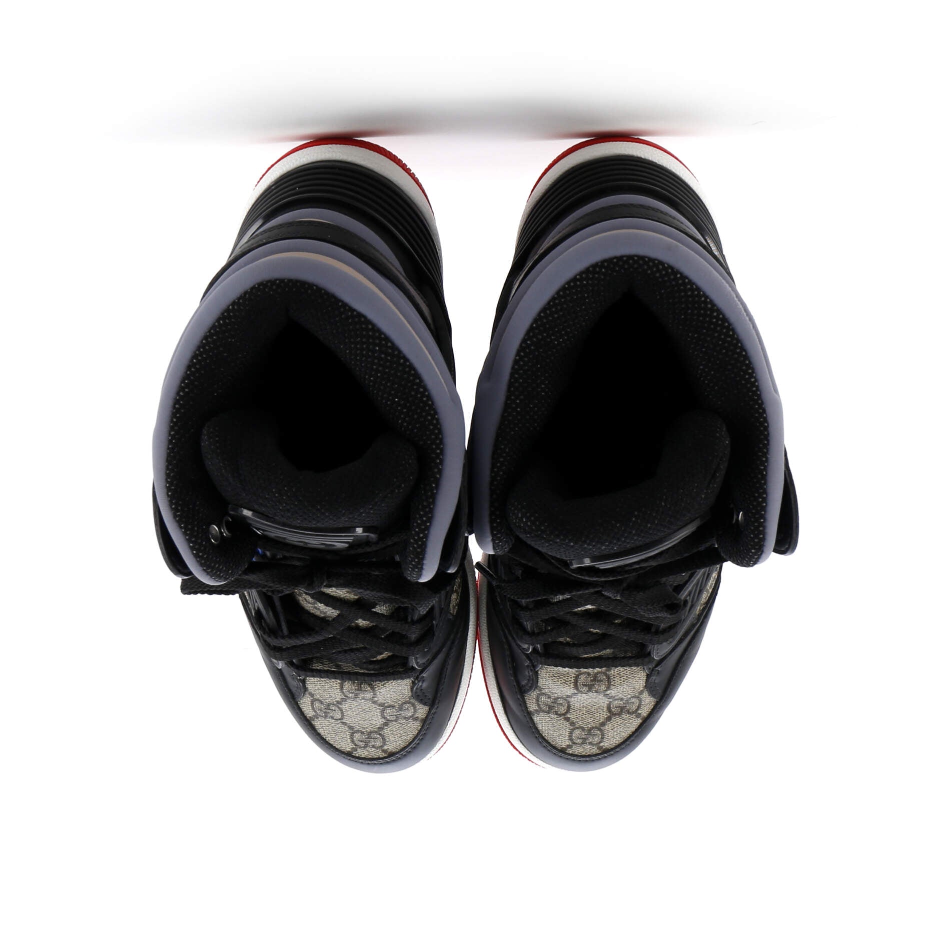 Men's Gucci Basket High-Top Sneakers GG Coated Canvas and Demetra