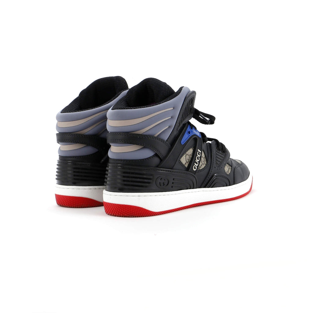 Men's Gucci Basket High-Top Sneakers GG Coated Canvas and Demetra