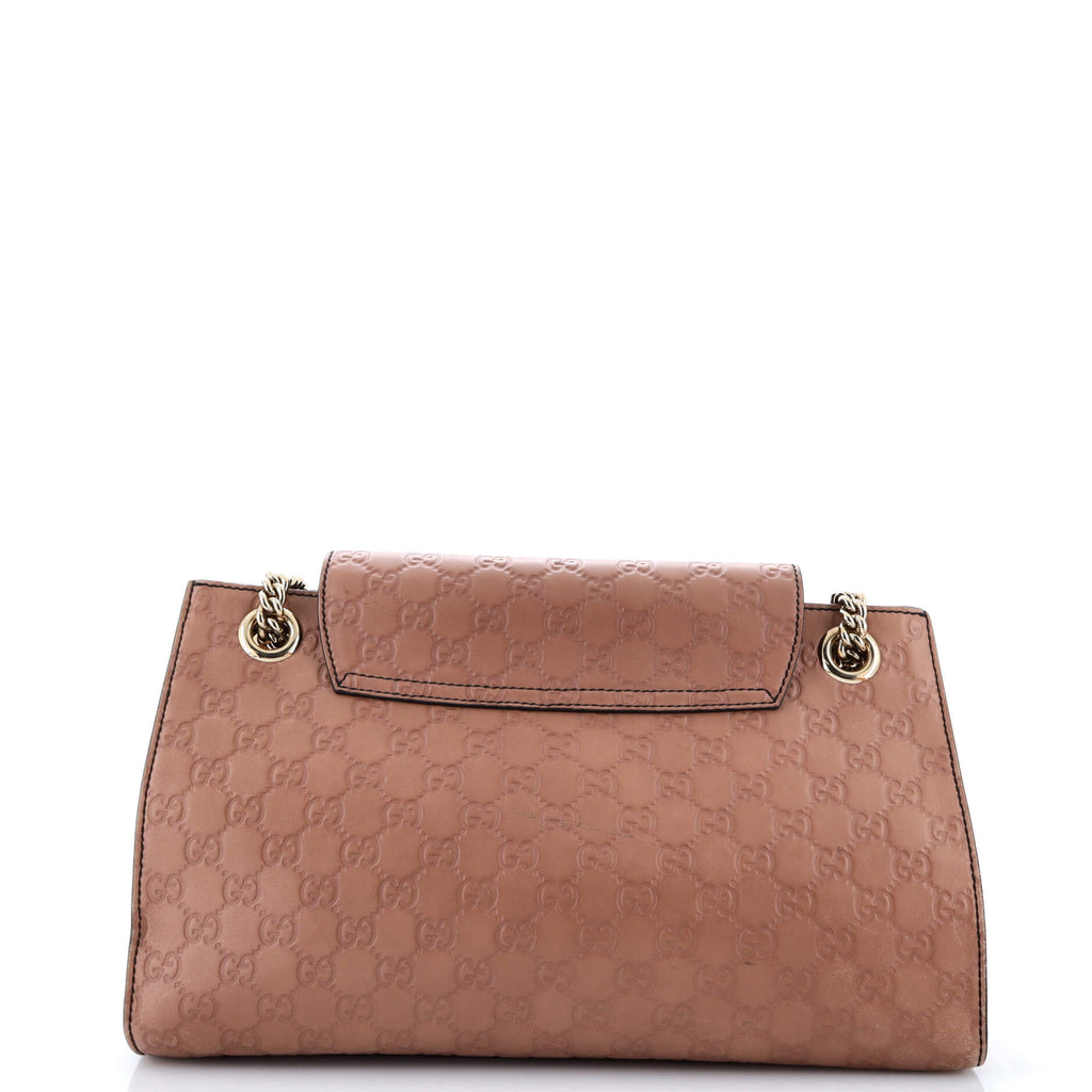 Emily Chain Flap Shoulder Bag Guccissima Leather Large