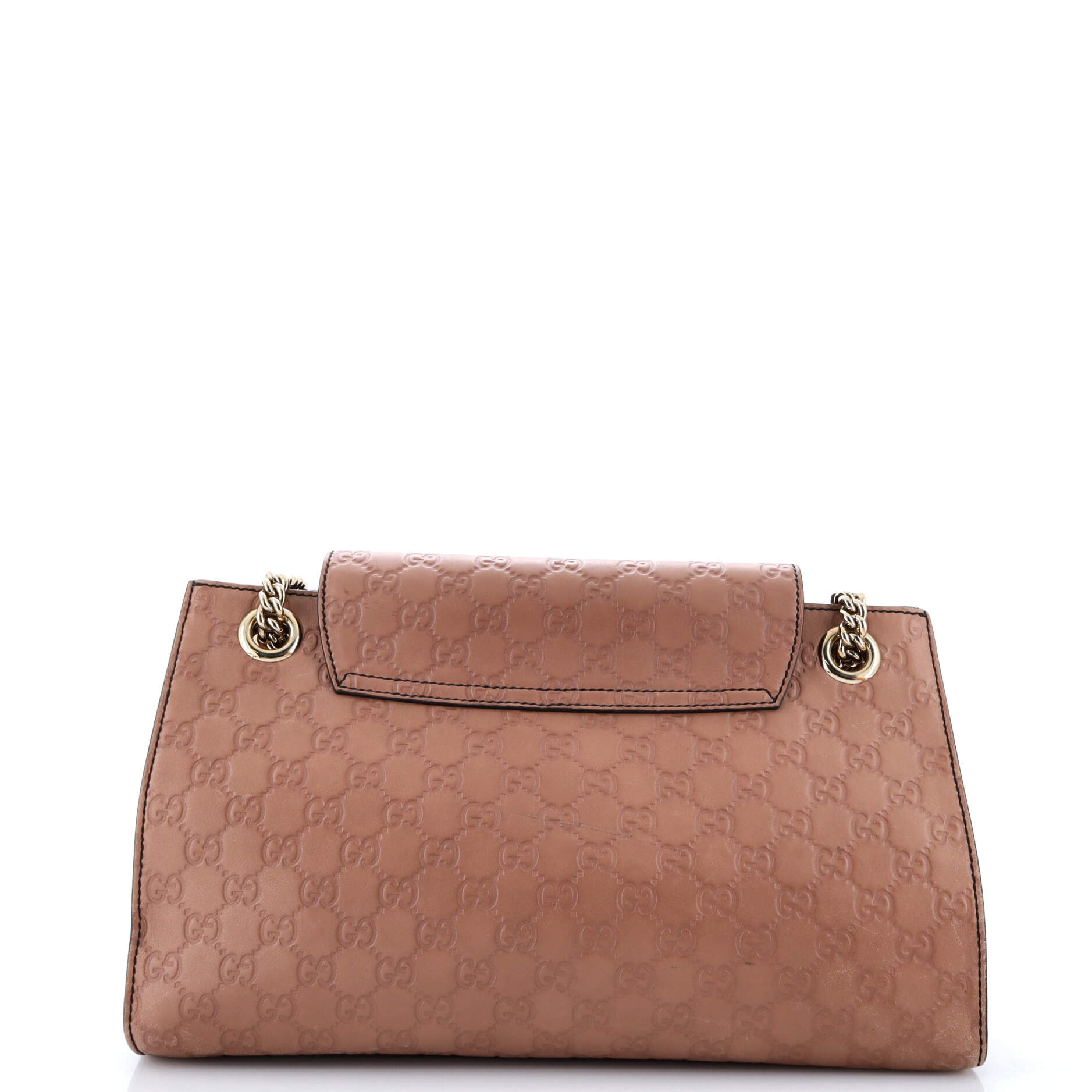 Emily Chain Flap Shoulder Bag Guccissima Leather Large