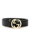 Guccissima Interlocking G 37mm Belt 75 30 Black