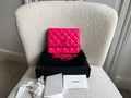 Chanel Quilted Bright Pink Chain Clutch (RRP £3320)