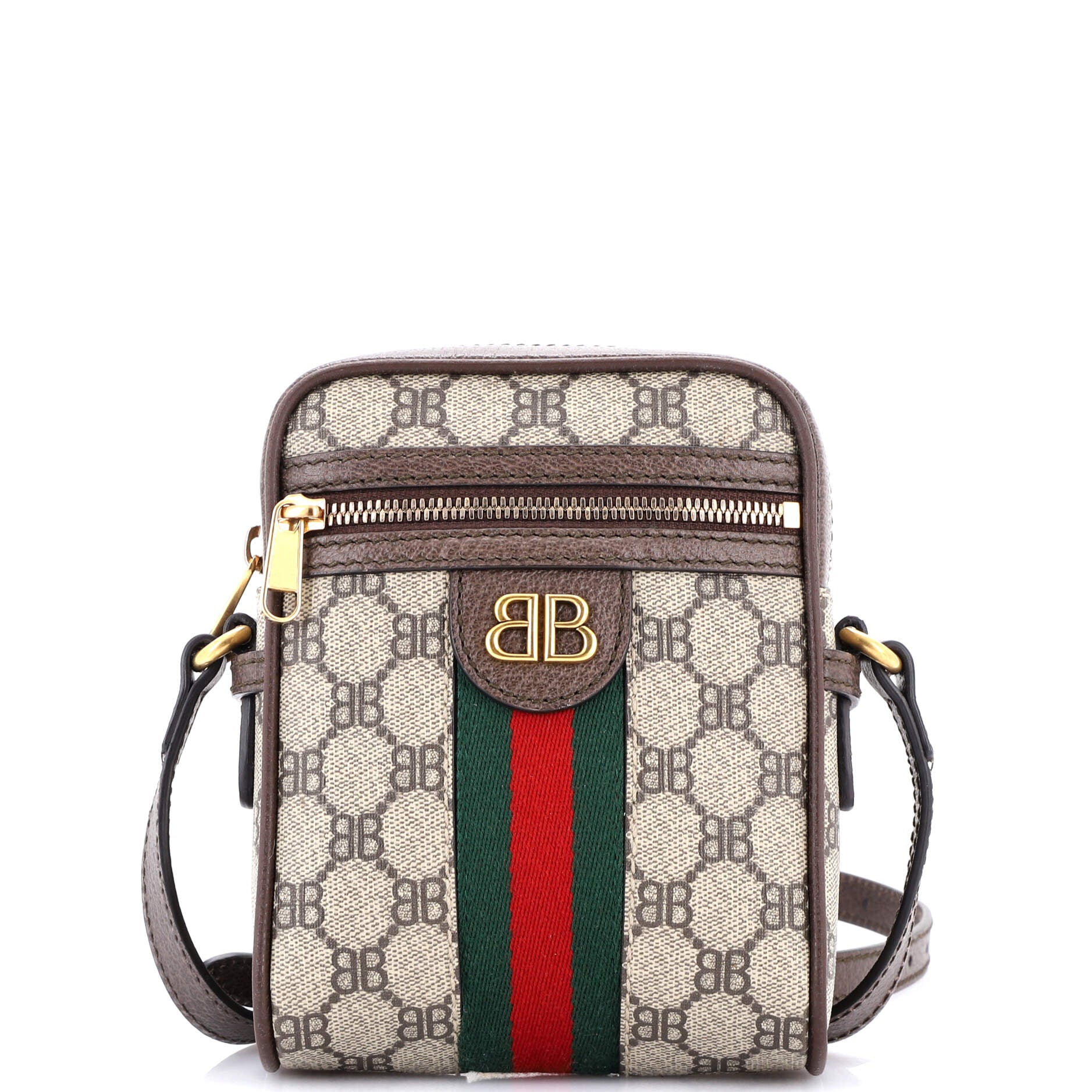 x Gucci The Hacker Project Zip Messenger Bag BB Coated Canvas Mini
