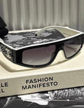 Chanel 24A black and white sunglasses with box, brand new,