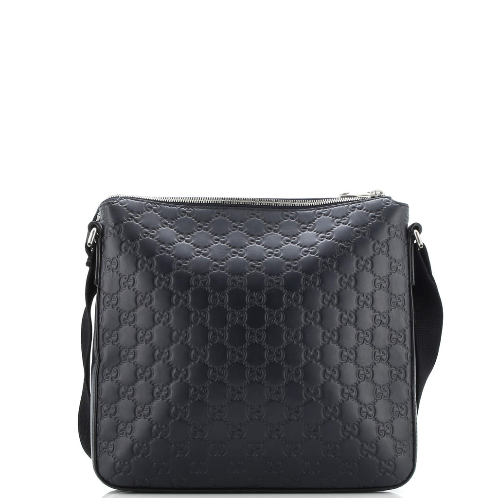 Signature Zip Messenger Bag Guccissima Leather Medium
