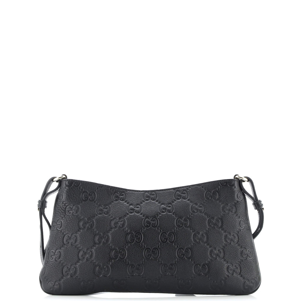 Emblem Chain Shoulder Bag Guccissima Leather Medium
