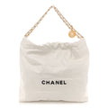 Calfskin Quilted Chanel 22 White