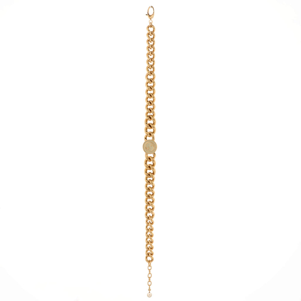 Gucci Blondie Chain Choker Necklace Metal with Enamel