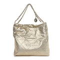 Metallic Calfskin Quilted Chanel 22 Golden