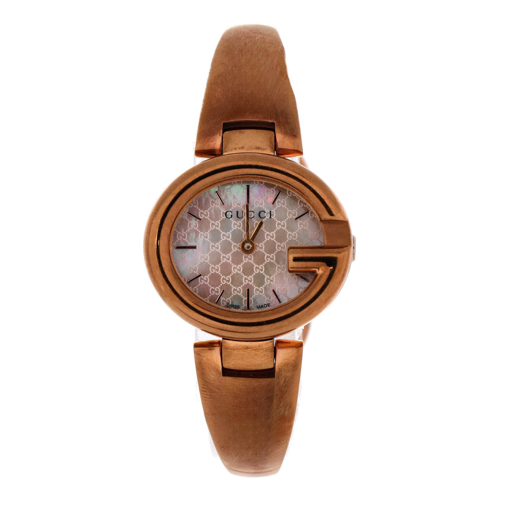 Guccissima Quartz Watch Stainless Steel with Mother of Pearl 24