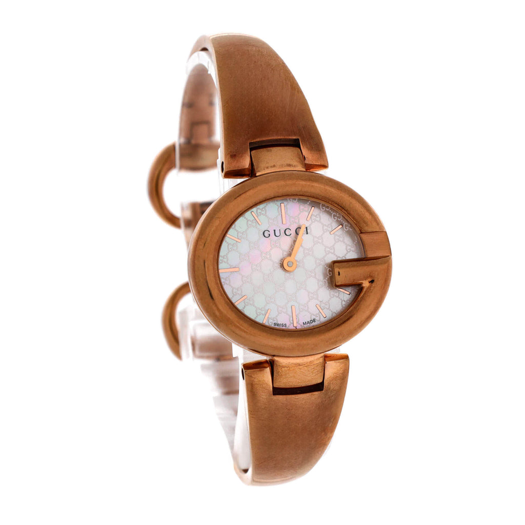 Guccissima Quartz Watch Stainless Steel with Mother of Pearl 24