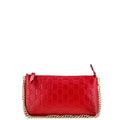 Chain Wristlet Wallet Guccissima Leather