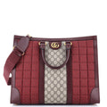 Ophidia Convertible Open Tote GG Coated Canvas and Quilted Microguccissima Canvas with Leather Large