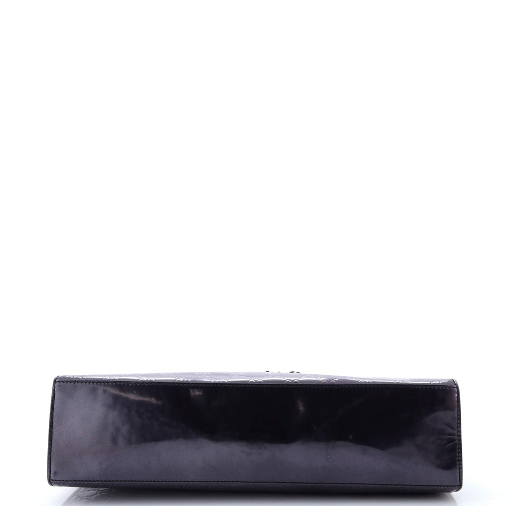 Emily Chain Flap Shoulder Bag Guccissima Patent Large