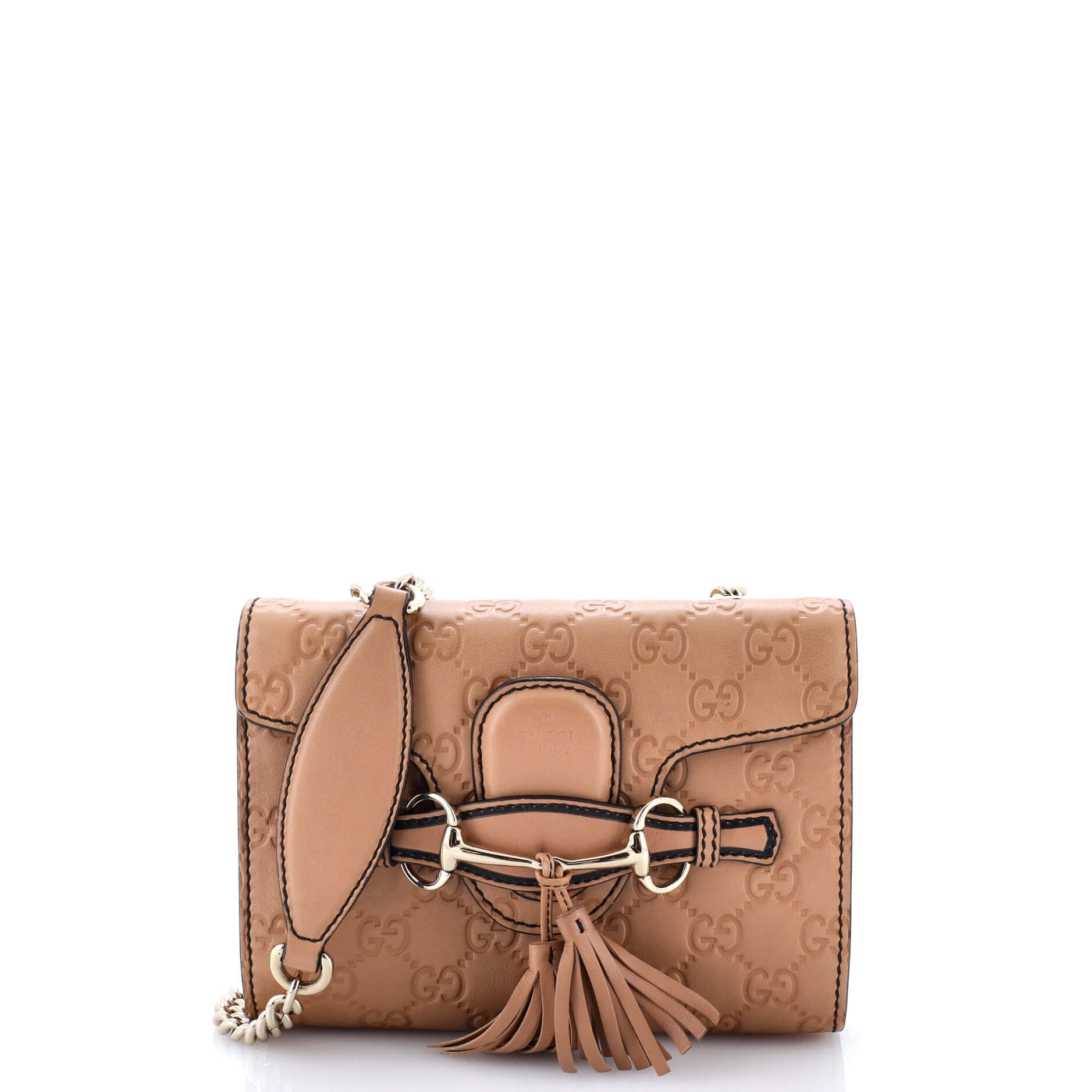 Emily Chain Flap Bag Guccissima Leather Mini