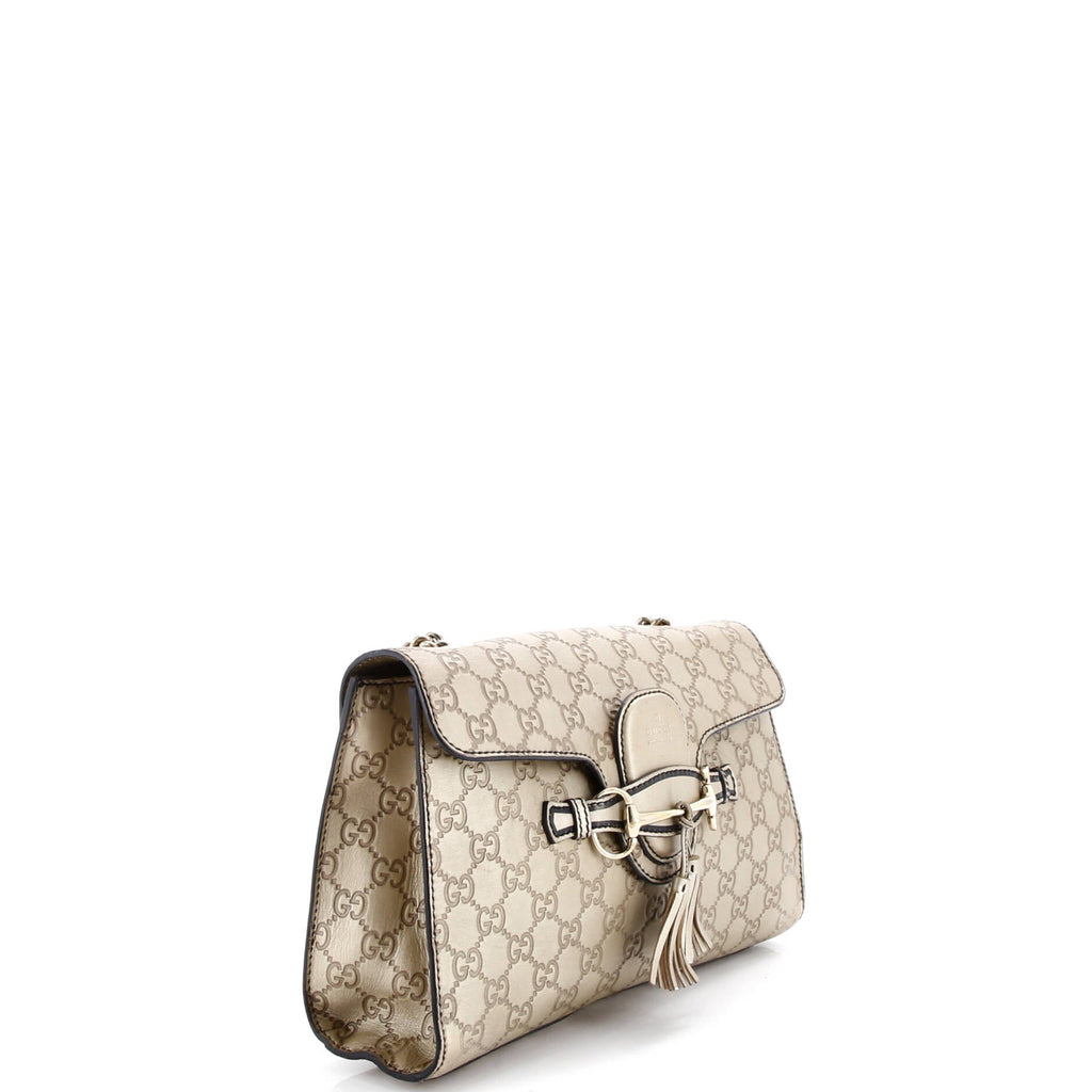 Emily Chain Flap Bag Guccissima Leather Medium
