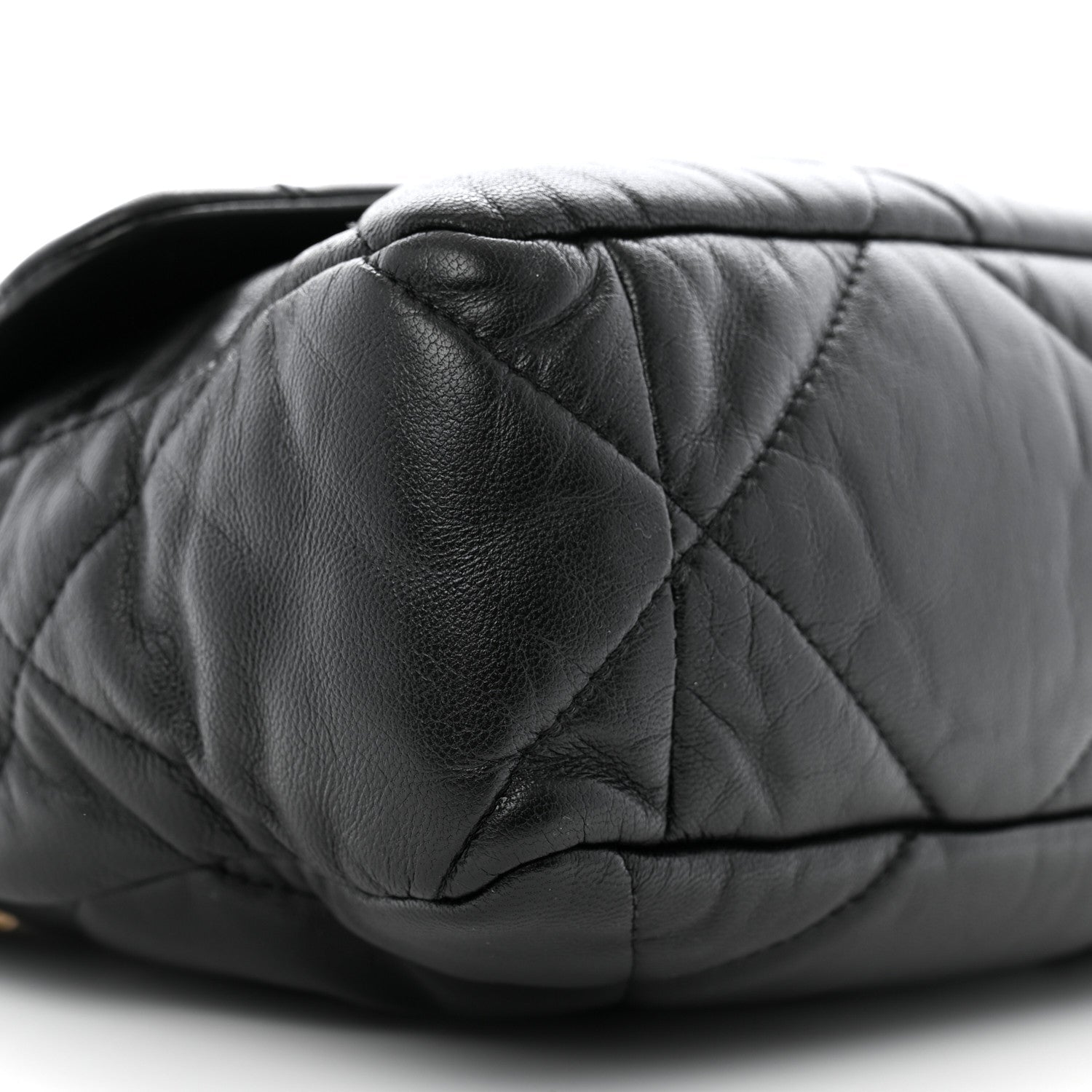 Goatskin Quilted Large Chanel 19 Flap Black