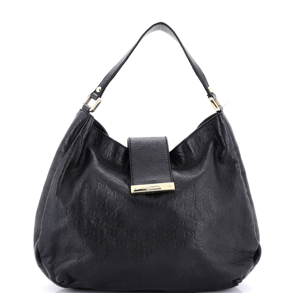 New Ladies Web Hobo Guccissima Leather Medium