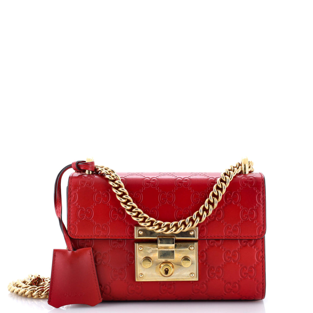 Padlock Shoulder Bag Guccissima Leather Small