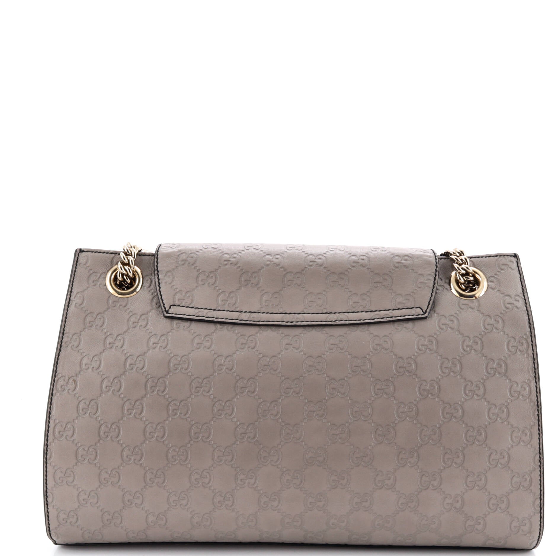 Emily Chain Flap Shoulder Bag Guccissima Leather Large