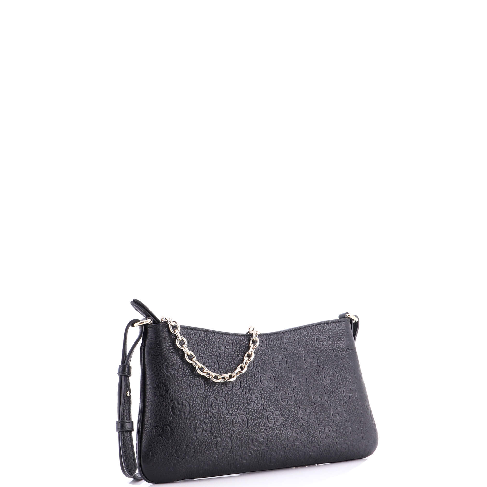 Emblem Chain Shoulder Bag Guccissima Leather Medium