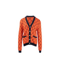 Gucci Size XS GG Jacquard igan Wool/Cotton Orange