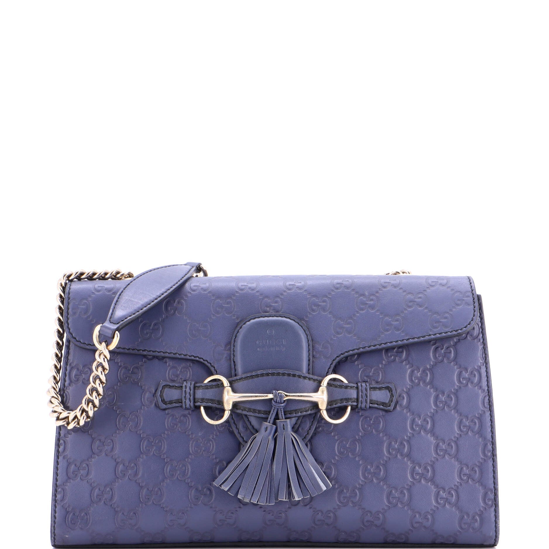 Emily Chain Flap Bag Guccissima Leather Medium
