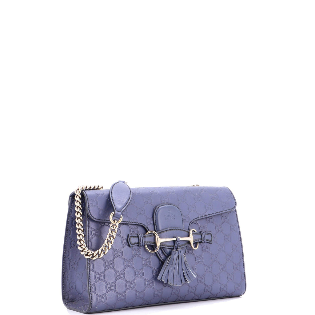 Emily Chain Flap Bag Guccissima Leather Medium