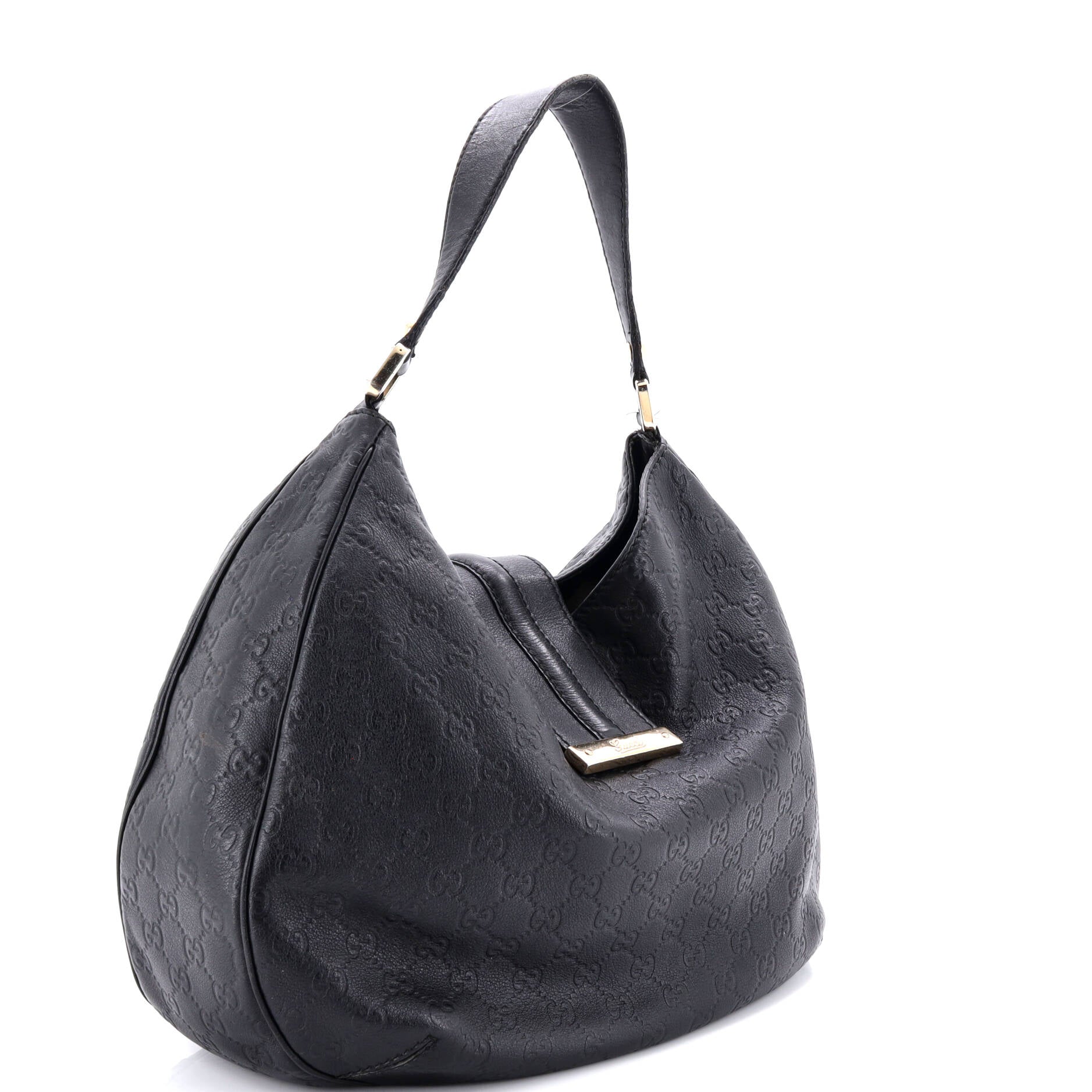 New Ladies Web Hobo Guccissima Leather Medium