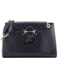 Emily Chain Flap Shoulder Bag Guccissima Leather Large