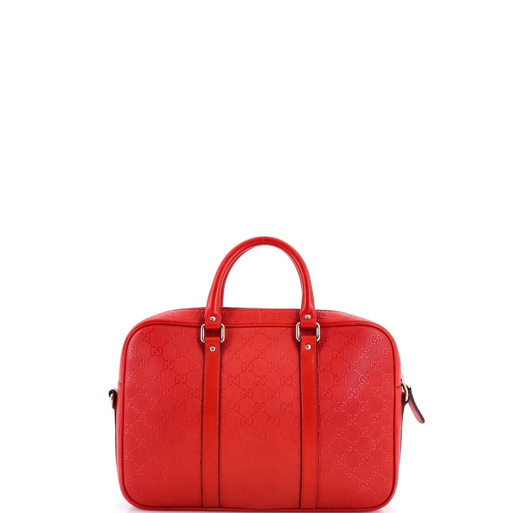 Signature Convertible Briefcase Guccissima Leather Medium