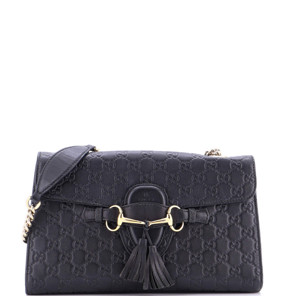 Emily Chain Flap Bag Guccissima Leather Medium