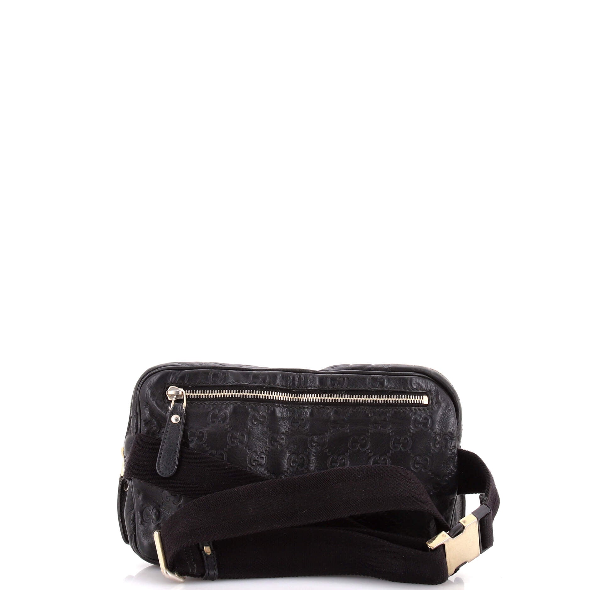 Double Zip Pocket Waist Bag Guccissima Leather
